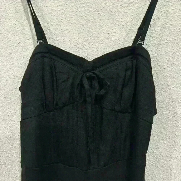 NWT. Wild Fable Women’s black midi linen midi dress - Picture 2 of 3